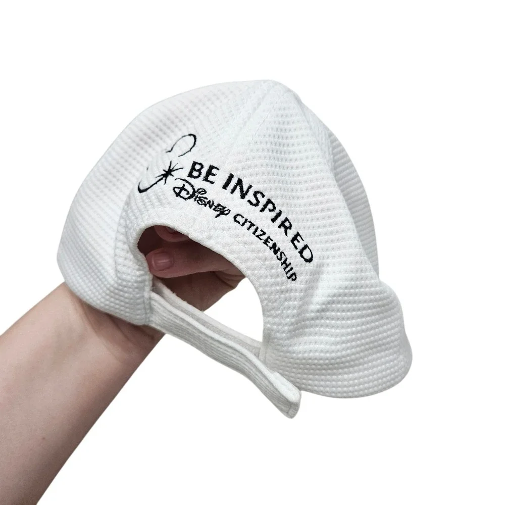 Disney VoluntEARS NWT White Baseball Cap‎ Competition Mesh Hat ABC ESPN